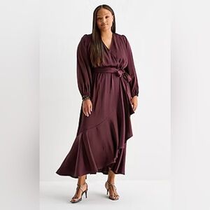 Premier deep plum Wrap Dress